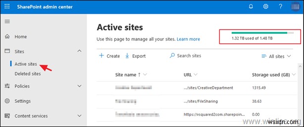 Cách xem kích thước tệp và thư mục SharePoint Online.