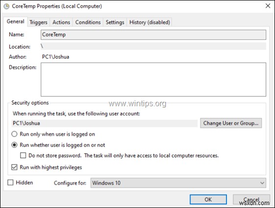 Khắc phục:Tác vụ đã lên lịch không bắt đầu khi đăng nhập của bất kỳ người dùng nào hoặc chạy ở chế độ nền trong Windows 10. (Đã giải quyết) 