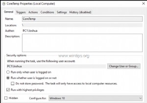 Khắc phục:Tác vụ đã lên lịch không bắt đầu khi đăng nhập của bất kỳ người dùng nào hoặc chạy ở chế độ nền trong Windows 10. (Đã giải quyết) 