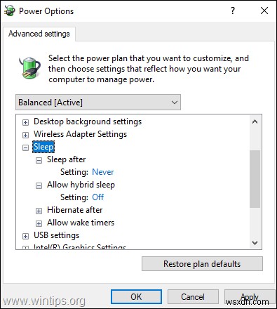 Khắc phục:Windows 10 chuyển sang chế độ ngủ sau 2-3 phút hoặc ngẫu nhiên. (Đã giải quyết)
