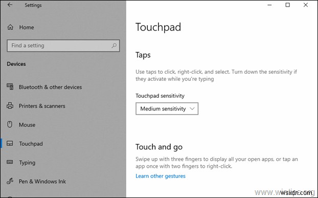 Khắc phục:Thiếu cài đặt TouchPad trong Windows 10.