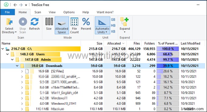 Làm cách nào để dễ dàng tìm thấy tệp lớn nhất trên Windows 10?