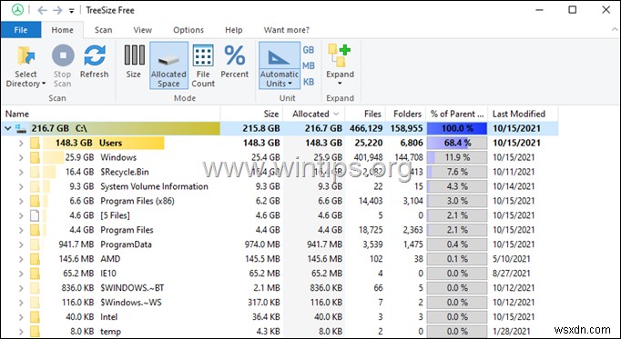 Làm cách nào để dễ dàng tìm thấy tệp lớn nhất trên Windows 10?