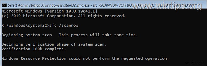 Khắc phục:Bảo vệ tài nguyên Windows không thể thực hiện thao tác được yêu cầu trong lệnh SFC / SCANNOW (Đã giải quyết)