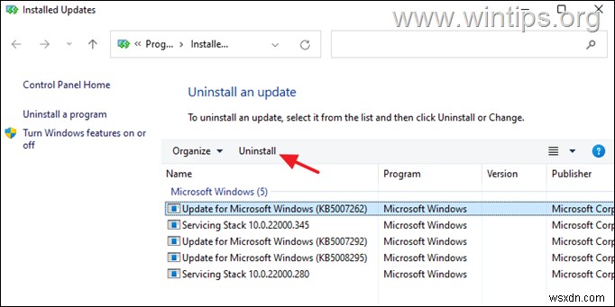 Cách gỡ cài đặt bản cập nhật trong Windows 11 (Tất cả các phương pháp).