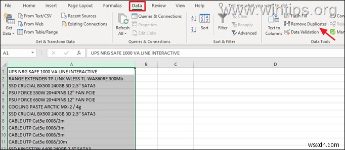 Cách tìm và loại bỏ các bản sao trong Excel.