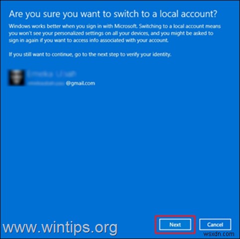 Khắc phục:Không thể xóa tài khoản Microsoft vì thiếu nút XÓA trong Windows 10/11.