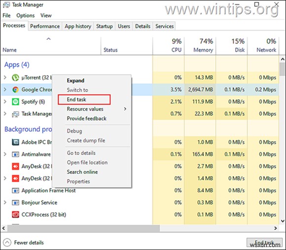 Khắc phục:Công cụ trình báo cáo phần mềm gây ra mức sử dụng CPU cao trong Windows 10. (Đã giải quyết)