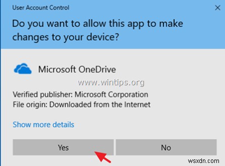 Cách đặt lại ứng dụng OneDrive trên Windows 10.