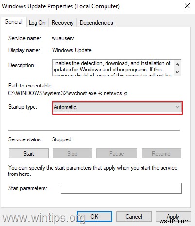 Khắc phục:Đã xảy ra lỗi trong Windows Update (Windows 10/11).