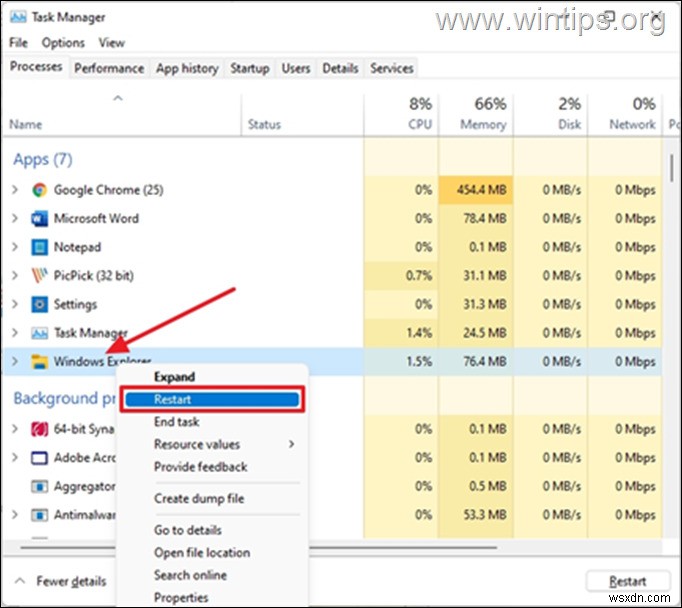 Khắc phục:Trình đơn bắt đầu của Windows 11 hoặc Thanh tác vụ bị thiếu hoặc không phản hồi.