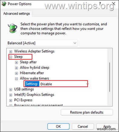 Khắc phục:Windows 10/11 sẽ không chuyển sang chế độ ngủ.