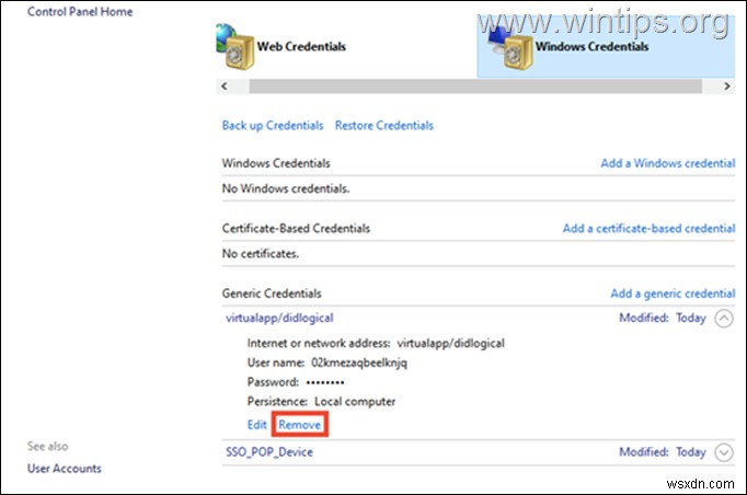 Cách xóa thông tin đăng nhập web hoặc Windows trên Windows 10/11.