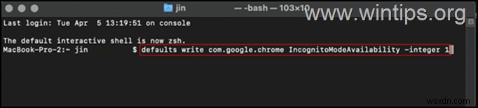 Cách tắt chế độ ẩn danh trong Chrome.