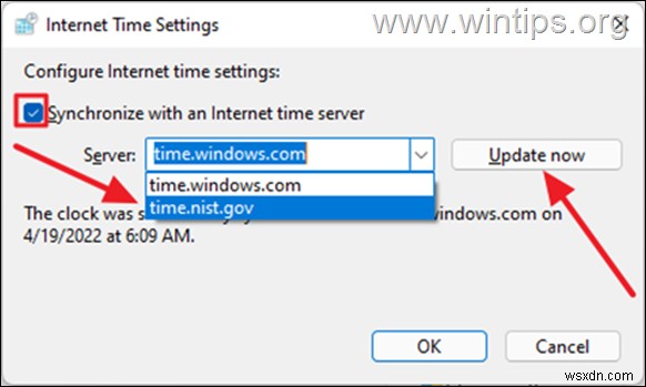 Khắc phục:Thời gian không đồng bộ hóa Windows 10. (Đã giải quyết)