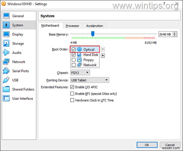 VirtualBox Không tìm thấy phương tiện khởi động nào! Hệ thống tạm dừng. (Đã giải quyết)