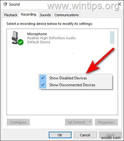 Cách bật kết hợp âm thanh nổi nếu không hiển thị dưới dạng thiết bị ghi trong Windows 11/10.