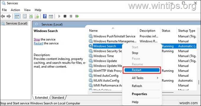 Khắc phục:Tìm kiếm trên Windows 11 không hoạt động và không trả về kết quả.