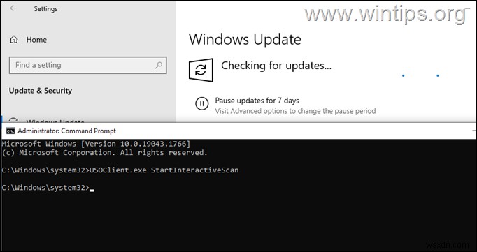 Cách chạy Windows Update từ Command Prompt hoặc PowerShell trong Windows 10/11 &Server 2016/2019.