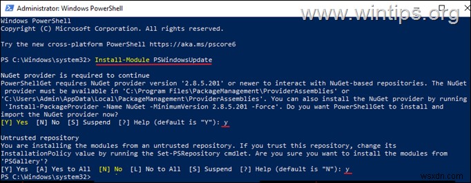 Cách chạy Windows Update từ Command Prompt hoặc PowerShell trong Windows 10/11 &Server 2016/2019.