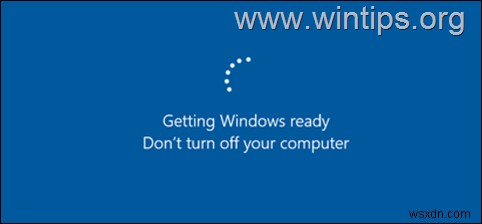 Khắc phục:Chuẩn bị sẵn sàng cho Windows, không tắt máy tính của bạn bị kẹt trên Windows 10/11.