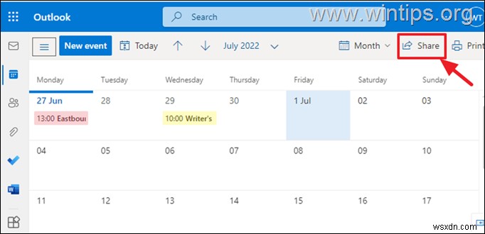 Cách chia sẻ Lịch Outlook trên Máy tính để bàn hoặc trên Web.