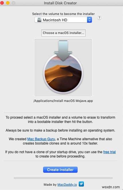 Cách tạo trình cài đặt MacOS trên thanh USB