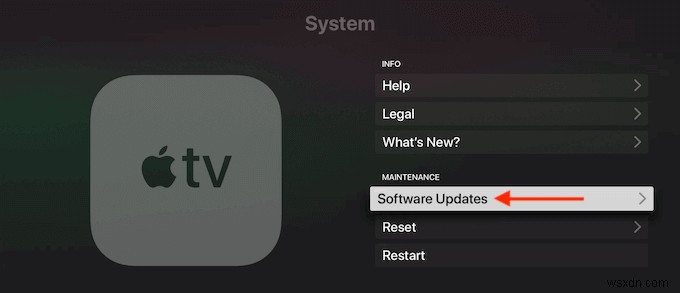 Cách cập nhật tvOS trên Apple TV