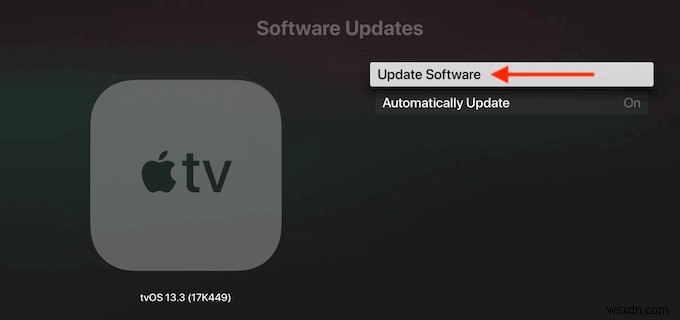 Cách cập nhật tvOS trên Apple TV