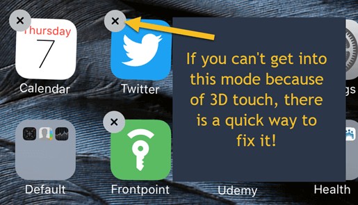 Không thể xóa ứng dụng trên iPhone do 3D Touch?