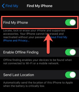 Cách tắt Tìm iPhone của tôi