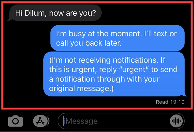 Cách thiết lập trả lời tin nhắn văn bản tự động trên iPhone