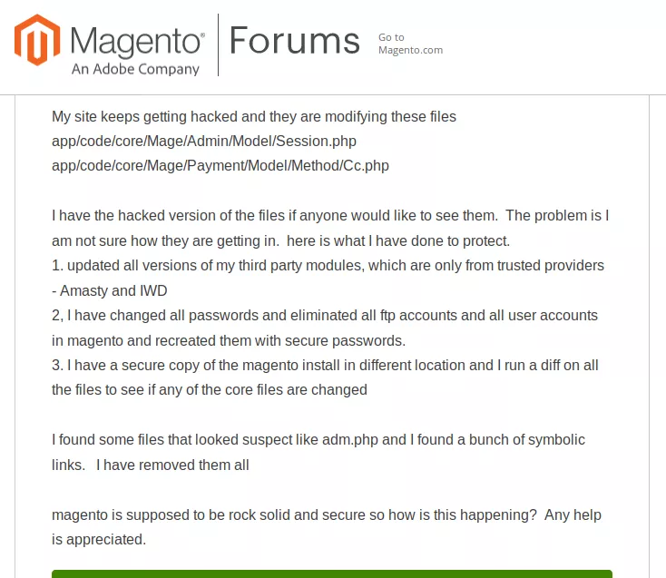 Magento bị tấn công:Hướng dẫn đầy đủ để loại bỏ phần mềm độc hại Magento