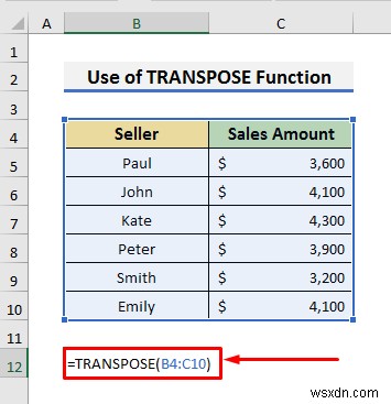 Cách thay đổi cột dọc thành ngang trong Excel