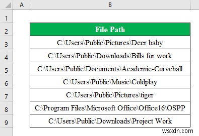 Cách lấy tên tệp từ đường dẫn trong Excel (6 phương pháp đơn giản)