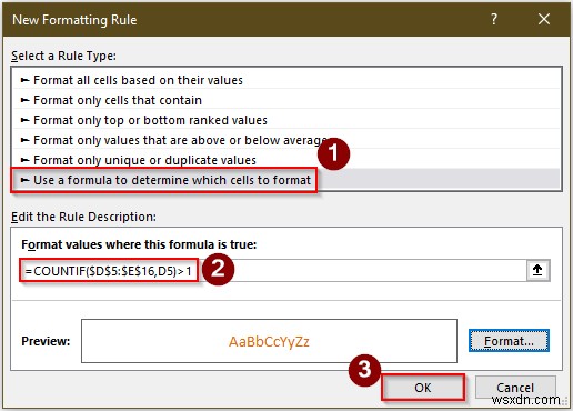 Cách tìm và đánh dấu các bản sao trong Excel (3 cách tiện dụng) 