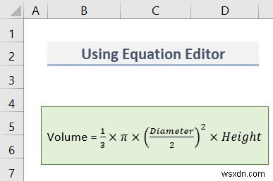 Cách chèn phương trình trong Excel (3 cách dễ dàng)