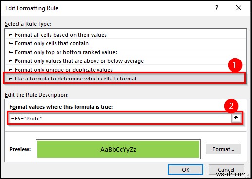 Định dạng có điều kiện với công thức trong Excel