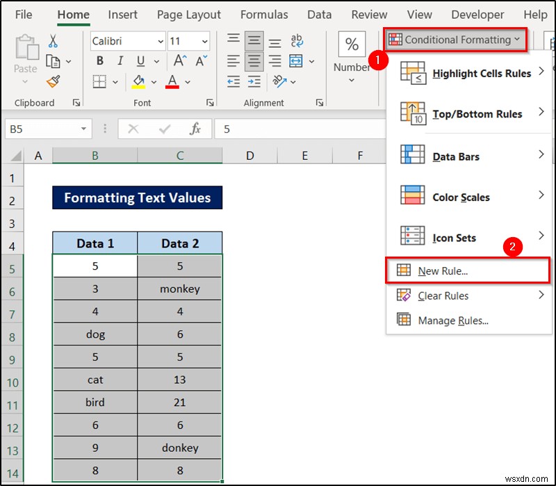 Định dạng có điều kiện với công thức trong Excel