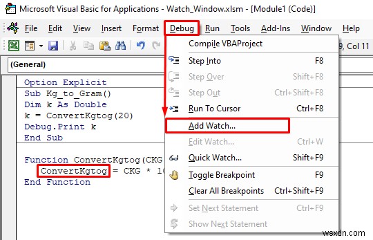 Cách theo dõi ô bằng Excel Watch Window (Hướng dẫn dễ dàng)