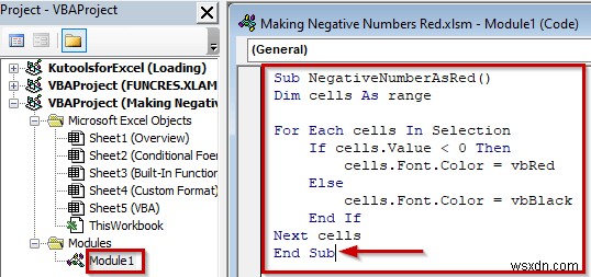 Cách tạo số âm thành màu đỏ trong Excel (4 cách dễ dàng)