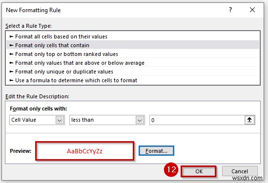 Cách tạo số âm thành màu đỏ trong Excel (4 cách dễ dàng)