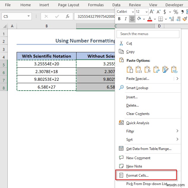 Cách tắt ký hiệu khoa học trong Excel (5 phương pháp hữu ích) 