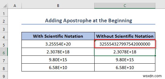 Cách tắt ký hiệu khoa học trong Excel (5 phương pháp hữu ích) 