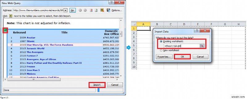 Cách nhập dữ liệu từ trang web sang Excel?