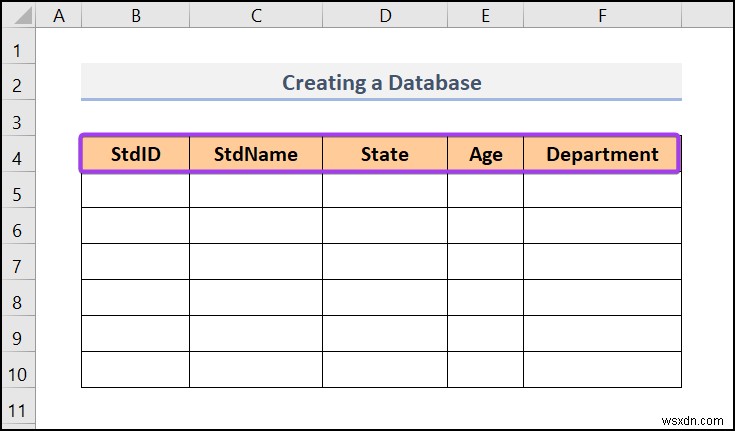 Cách tạo cơ sở dữ liệu trong Excel (với các bước đơn giản)