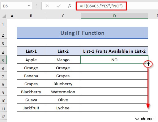 Cách so sánh hai cột để tìm sự khác biệt trong Excel