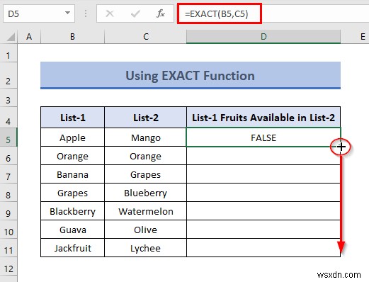 Cách so sánh hai cột để tìm sự khác biệt trong Excel