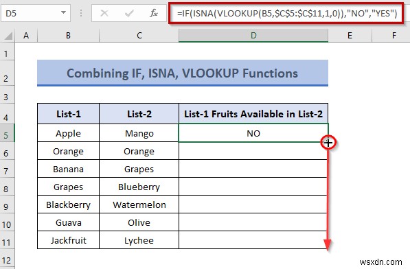 Cách so sánh hai cột để tìm sự khác biệt trong Excel